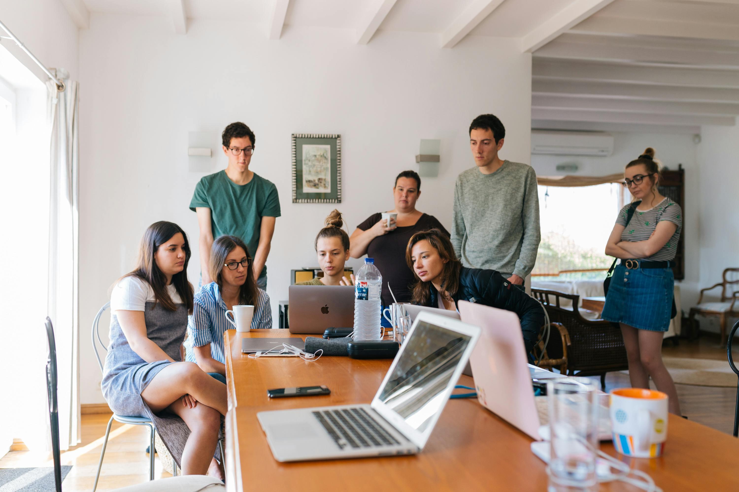 Diverse professionals celebrating success